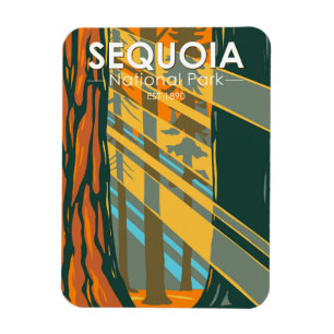 Sequoia nationalpark Giant Sequoia Träd Magnet