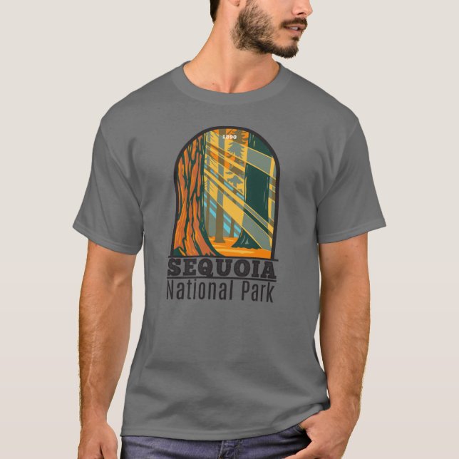 Sequoia nationalpark Giant Sequoia Träd T Shirt (Framsida)