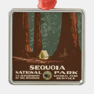 Sequoia nationalpark julgransprydnad metall
