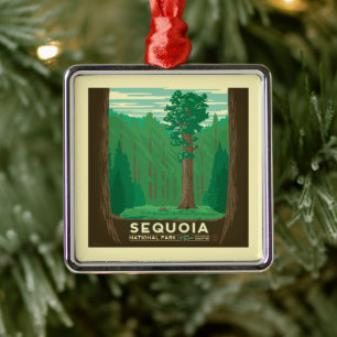 Sequoia nationalpark julgransprydnad metall