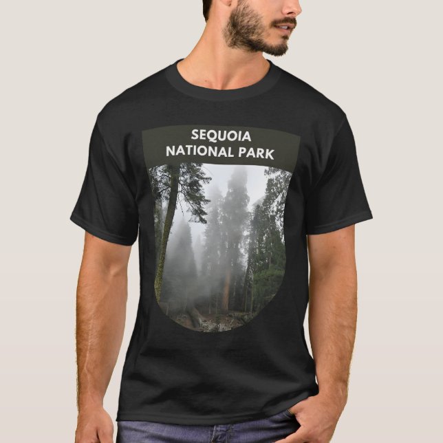 Sequoia nationalpark - Misty Vår T Shirt (Framsida)
