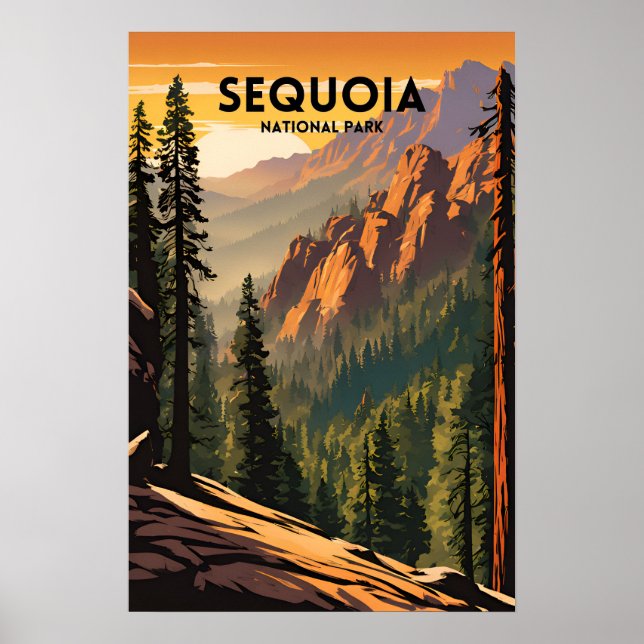 Sequoia nationalpark poster (Framsidan)