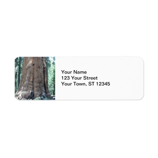 Sequoia nationalpark returadress etikett (Framsidan)
