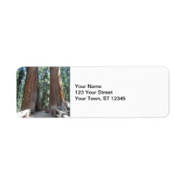 Sequoia nationalpark returadress etikett