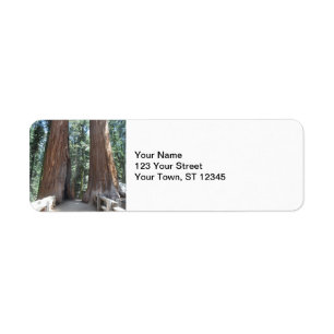 Sequoia nationalpark returadress etikett