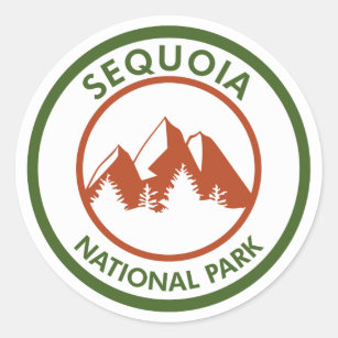 Sequoia nationalpark runt klistermärke