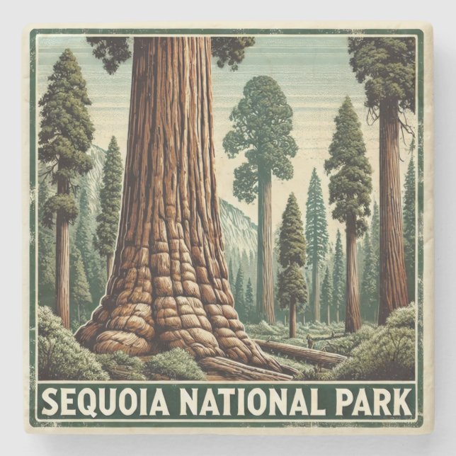 Sequoia nationalpark stenunderlägg (Framsidan)