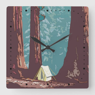 Sequoia nationalpark Tält Camping Fyrkantig Klocka