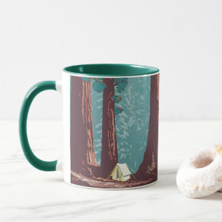 Sequoia nationalpark Tält Camping Mugg