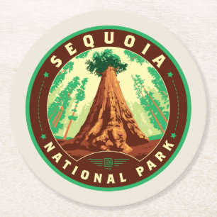 Sequoia nationalpark underlägg papper rund