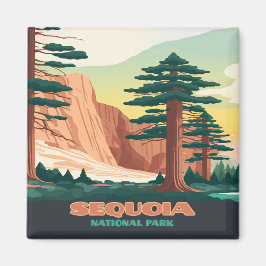 Sequoia nationalparken Träd bergen Magnet