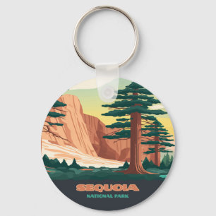 Sequoia nationalparken Träd bergen Nyckelring