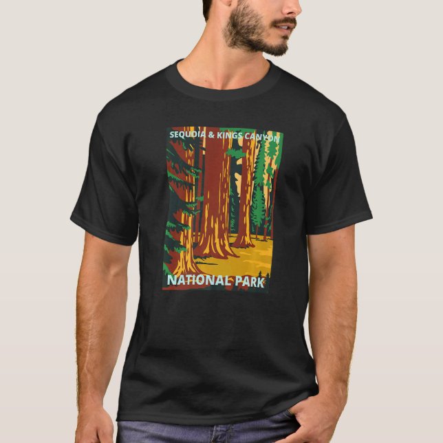 Sequoia och Kung Canyon National Parker Califo T Shirt (Framsida)