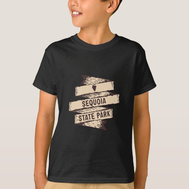 Sequoia State Park Nevada Nv Träskylt Semester  T Shirt (Framsida)