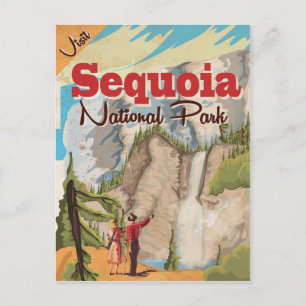 Sequoia vintage reseaffisch. vykort