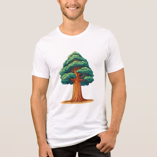 Sequoiadendron giganteum-träd t shirt (Framsida)