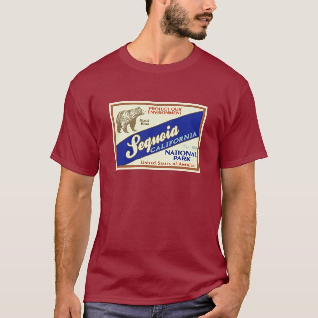 Sequoianationalpark (den svart björnen) t shirt (Framsida)