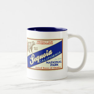 Sequoianationalpark (den svart björnen) Två-Tonad mugg