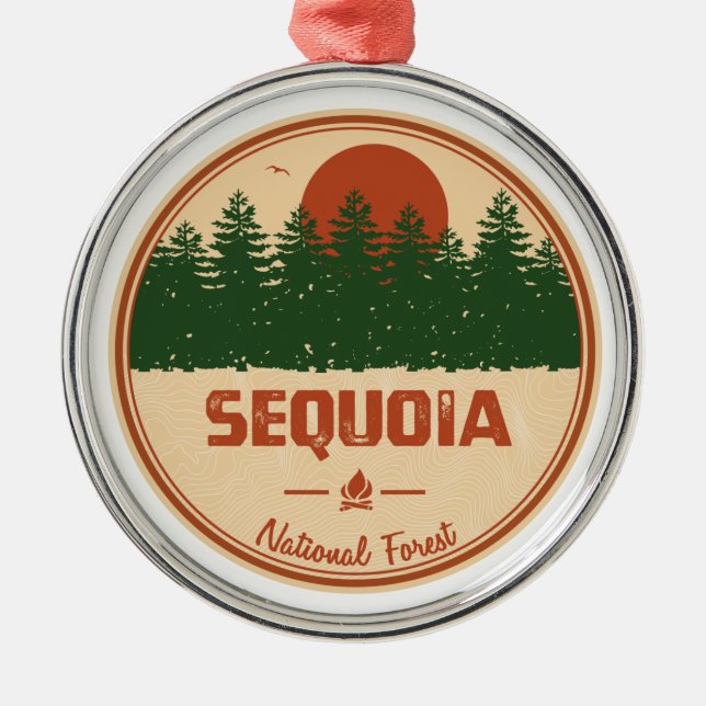 Sequoias nationalskog julgransprydnad metall (Framsidan)