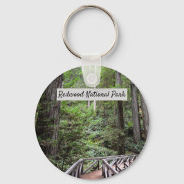 Sequoias with Wood Bridge | Nationalparken Redwood Nyckelring