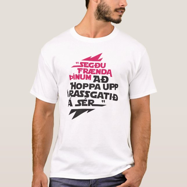 Sér för á för rassgatið för Hoppa uppí Tee (Framsida)