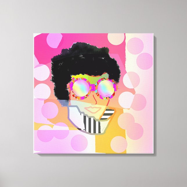 Ser genom hjärtans reflekterande glasögon canvastryck (Framsida)