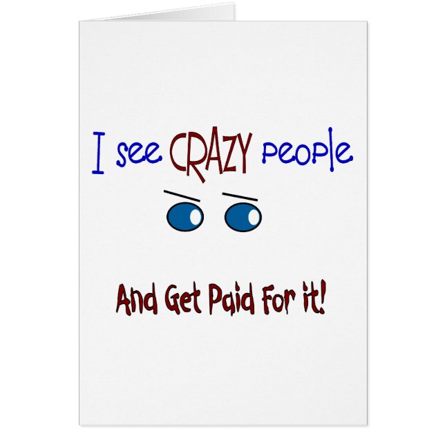 "Ser jag galet folk ", Hälsningskort (Framsidan)