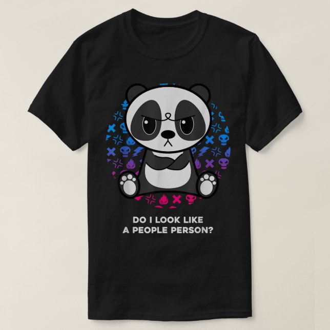 Ser jag ut som en person Grumpy Nerd Panda B T Shirt (Design framsida)