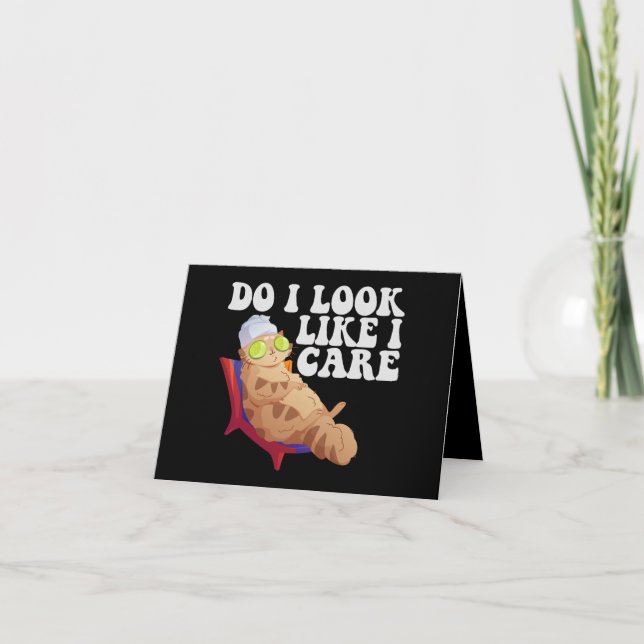 Ser jag ut som om jag har Djurälskare i Kawaii Cat Tack Kort (Framsida)