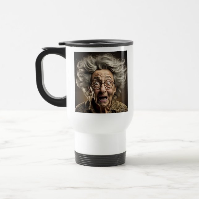 Ser jag ut som om jag har haft min kaffe än? Funny Resemugg (Vänster)