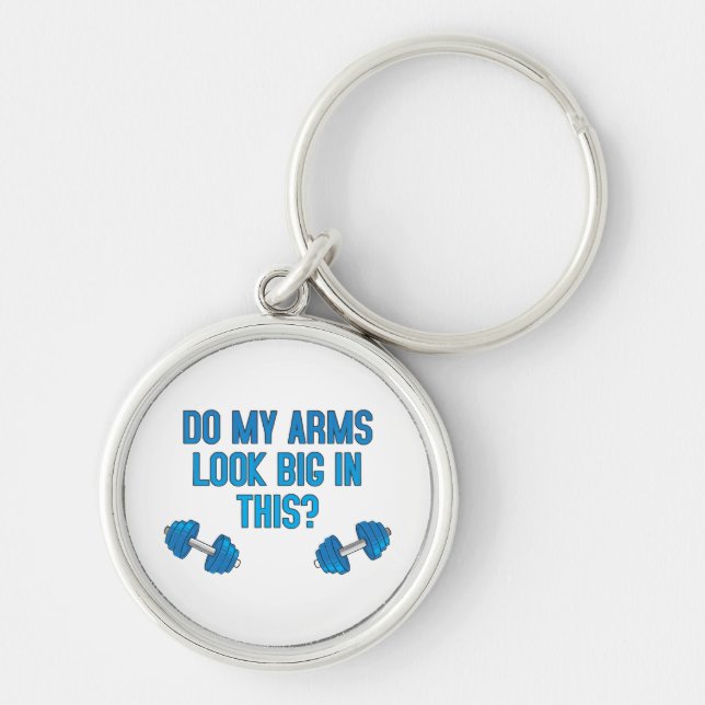 Ser min Arm stor ut i detta Rund Silverfärgad Nyckelring (Framsidan)
