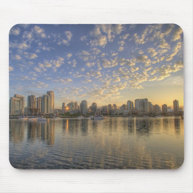 Ser över False Creek mot skyline av Musmatta (Framsidan)