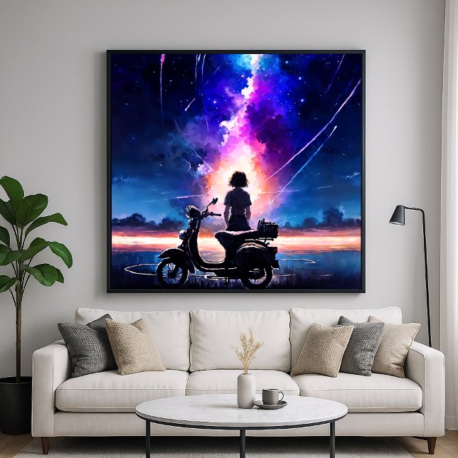 Ser på himlen - Illustration konststil Poster (Skapare uppladdad)