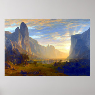 Ser på Yosemite Valley Albert Bierstadt 1865 Poster