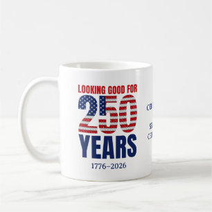 Ser ut 250 år USA:s amerikanska självständighet Kaffemugg