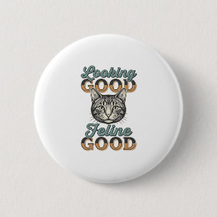 Ser Ut Att Vara En Bra Katt Vintage Kattdesign_1 Knapp