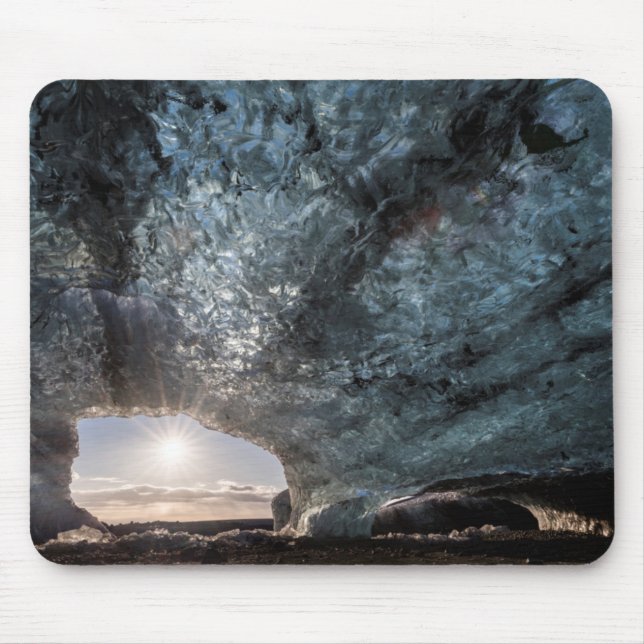 Ser ut från en isgrotta, Island Musmatta (Framsidan)