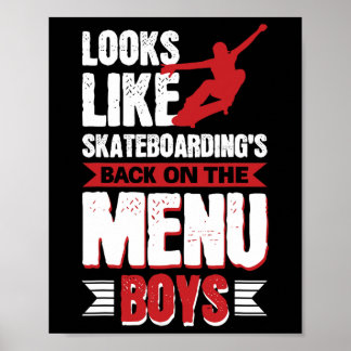 Ser ut som skateboarding är på menyn pojkar  poster