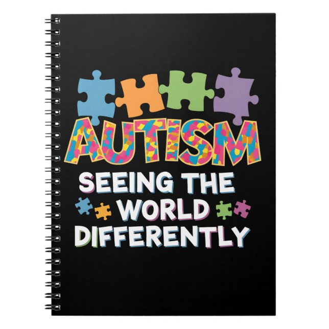 Ser Världen Annorlunda Autism Acceptans Anteckningsbok (Framsidan)