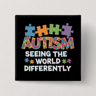 Ser Världen Annorlunda Autism Acceptans Knapp
