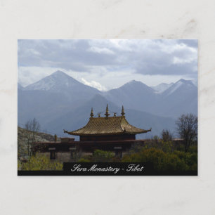 Sera kloster, tibetanska tempel, Lhasa, Tibet Vykort