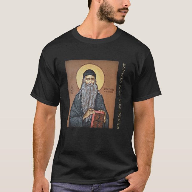 Serafim Rose Ortodox Kristet T Shirt (Framsida)