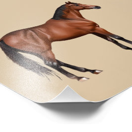 Serafina - braunes Pferd, stehend -  Fototryck