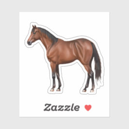 Serafina - braunes Pferd, stehend -  Klistermärken