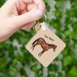Serafina - braunes Pferd, stehend -  Nyckelring