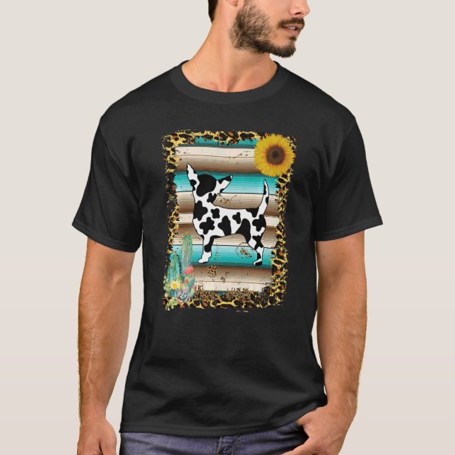 Serape Chihuahua Boho Southwest Stil Hund T Shirt (Framsida)