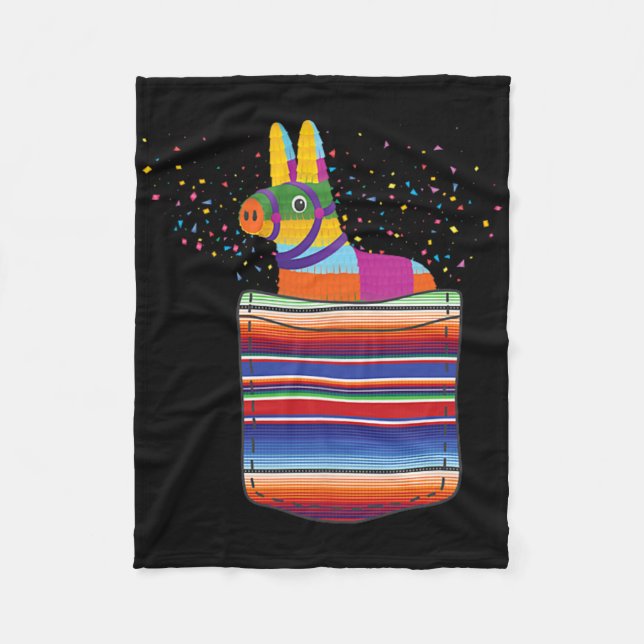 Serape Pocket Pinata Mexican Fiesta (ej en faktisk Fleecefilt (Framsidan)