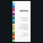 Serape Summer Rand | Bröllop Menu Meny<br><div class="desc">En uppsättning serape mönster bröllop-menykort i ett öppet och minimalt stil med hösttemat färg.</div>