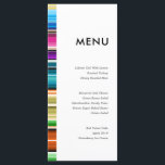 Serape Summer Rand | Bröllop Menu Meny<br><div class="desc">En uppsättning serape mönster bröllop-menykort i ett öppet och minimalt stil med hösttemat färg.</div>