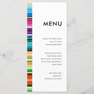 Serape Summer Rand Bröllop Menu Meny